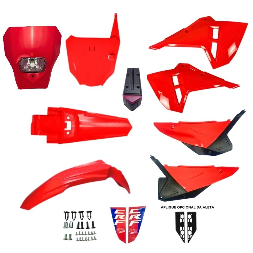 KIT PLASTICOS CRF 230F F25 ROJO COMPLETO AMX