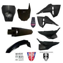 KIT PLASTICOS CRF 230F F25 NEGRO COMPLETO AMX