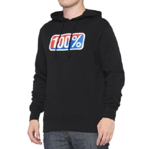 CLASSIC Pullover Hoodie Fleece Black 100%
