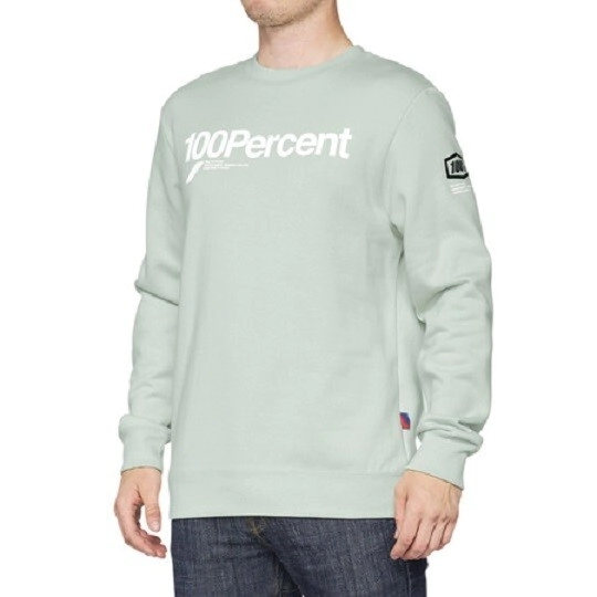 MANIFESTO Pullover Crewneck Fleece Pale Aqua - S