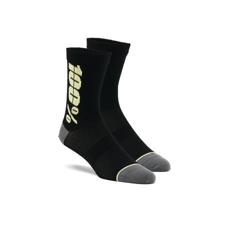 MEDIA RYTHYM Merino Wool Performance Socks  Black/Yellow - L/XL 100%