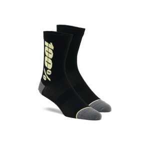 MEDIA RYTHYM Merino Wool Performance Socks  Black/Yellow - L/XL 100%