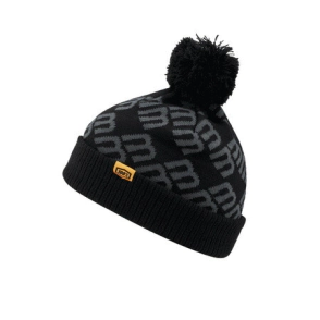 GORRO BB33 Cuff Beanie w/PomPom Black/Charcoal - OS