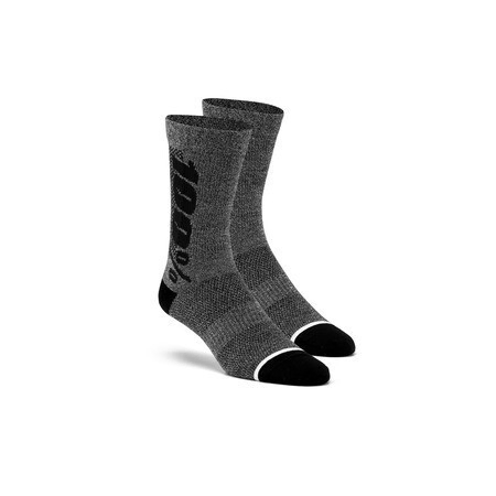 MEDIA RYTHYM Merino Wool Performance Socks Charcoal Heather - S/M 100%
