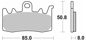 SBS 900 STREET SINTER D (FA630) DUCATI KAWA TRIUMPH QJ
