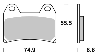 SBS 706 STREET SINTER D (FA244) CF MT/NK/CLX KTM HUSQV DUCATI 690-1200 TIGER 800