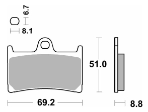 SBS 634 STREET SINTER D (FA252/380HH) YAMAHA FZ/MT/R