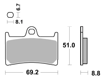 SBS 634 STREET SINTER D (FA252/380HH) YAMAHA FZ/MT/R