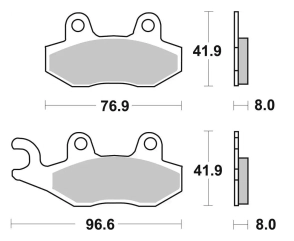 SBS 611 STREET SINTER T (FA135/202/214/228) TENERE KLR TRIUMPH