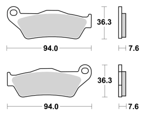 SBS 671 STREET SINTER T (FA181/245/643) MT/NK MULTISTRADA KTM ADV