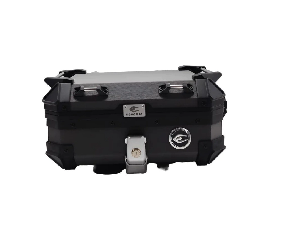 TOP CASE 27L MINI DARK GREY COOCASE ALUMINIO 1,5mm + DIVISOR Y ELASTICOS