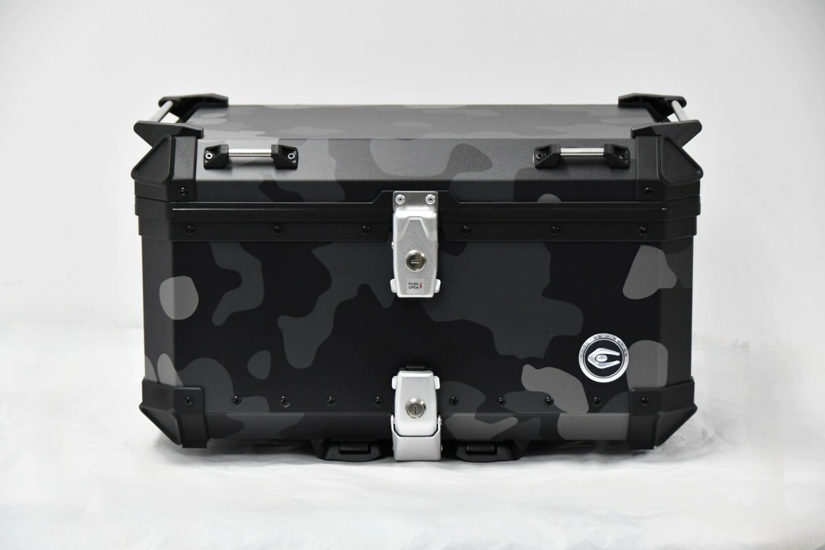 TOP CASE ALU 65L DARK CAMO COOCASE ALUMINIO 1,5mm + DIVISOR Y ELASTICOS