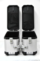 SIDE CASE 36L BRUSHED SILVER COOCASE ALUMINIO 1,5mm + DIVISOR Y ELASTICOS