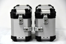 SIDE CASE 36L BRUSHED SILVER COOCASE ALUMINIO 1,5mm + DIVISOR Y ELASTICOS