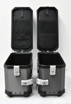 SIDE CASE 36L BRUSHED DARK GREY COOCASE ALUMINIO 1,5mm + DIVISOR Y ELASTICOS