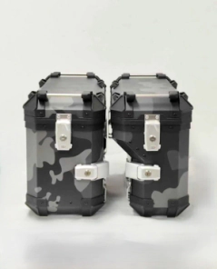 BAULERAS LATERALES 36L S-SHAPE DER COOCASE ALUMINIO 1,5mm + DIVISOR Y ELASTICOS