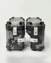 BAULERAS LATERALES 36L S-SHAPE DER COOCASE ALUMINIO 1,5mm + DIVISOR Y ELASTICOS
