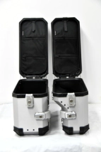 SIDE CASE 38L S-SHAPE DER BRUSHED SILVER COOCASE ALUMINIO 1,5mm + DIVISOR Y ELASTICOS