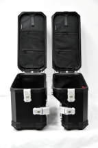 SIDE CASE 38L S-SHAPE DER FULL BLACK COOCASE ALUMINIO 1,5mm + DIVISOR Y ELASTICOS