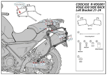 SOPORTE BAULERAS LATERALES VOGE 650 21/24 COOCASE PORTA ALFORJAS