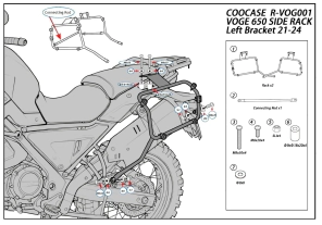 SOPORTE BAULERAS LATERALES VOGE 650 21/24 COOCASE PORTA ALFORJAS