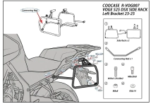 SOPORTE BAULERAS LATERALES VOGE 525DSX 23/25 COOCASE PORTA ALFORJAS