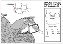 SOPORTE BAULERAS LATERALES VOGE 900 24/25 COOCASE PORTA ALFORJAS