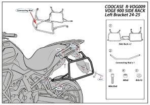 SOPORTE BAULERAS LATERALES VOGE 900 24/25 COOCASE PORTA ALFORJAS