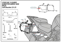 SOPORTE BAULERAS LATERALES QJMOTOR 800SX 23/25 COOCASE PORTA ALFORJAS