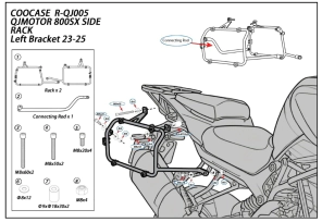 SOPORTE BAULERAS LATERALES QJMOTOR 800SX 23/25 COOCASE PORTA ALFORJAS