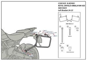 SOPORTE BAULERAS LATERALES ROYAL ENFIELD HIMALAYAN 450 24/25 COOCASE PORTA ALFORJAS