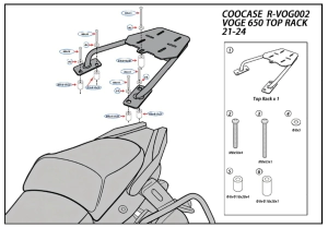 PORTA BAUL SUPERIOR VOGE 650 21/24 COOCASE
