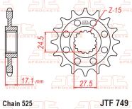 PI�ON JT DUCATI STREETFIGHTER PANIGALE 15D
