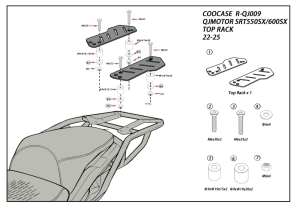 SOPORTE BAUL QJMOTOR SRT 550SX/600SX ALUMINIO COOCASE