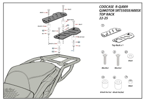 SOPORTE BAUL QJMOTOR SRT 550SX/600SX ALUMINIO COOCASE