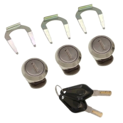 Z REPUESTO SET BAULERA TRASERA Y LATERALES ALUMINIO LLAVES Y CERRADURAS IGUALES x3 COOCASE