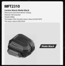 BOLSO TRASERO RIGIDO EXPANSIBLE 23L-35L BLACK MATTE RHINOWALK