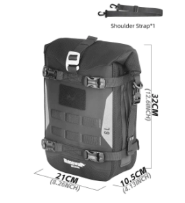 BOLSO DEFENSA LATERAL IMPERMEABLE 6L BLACK RHINOWALK