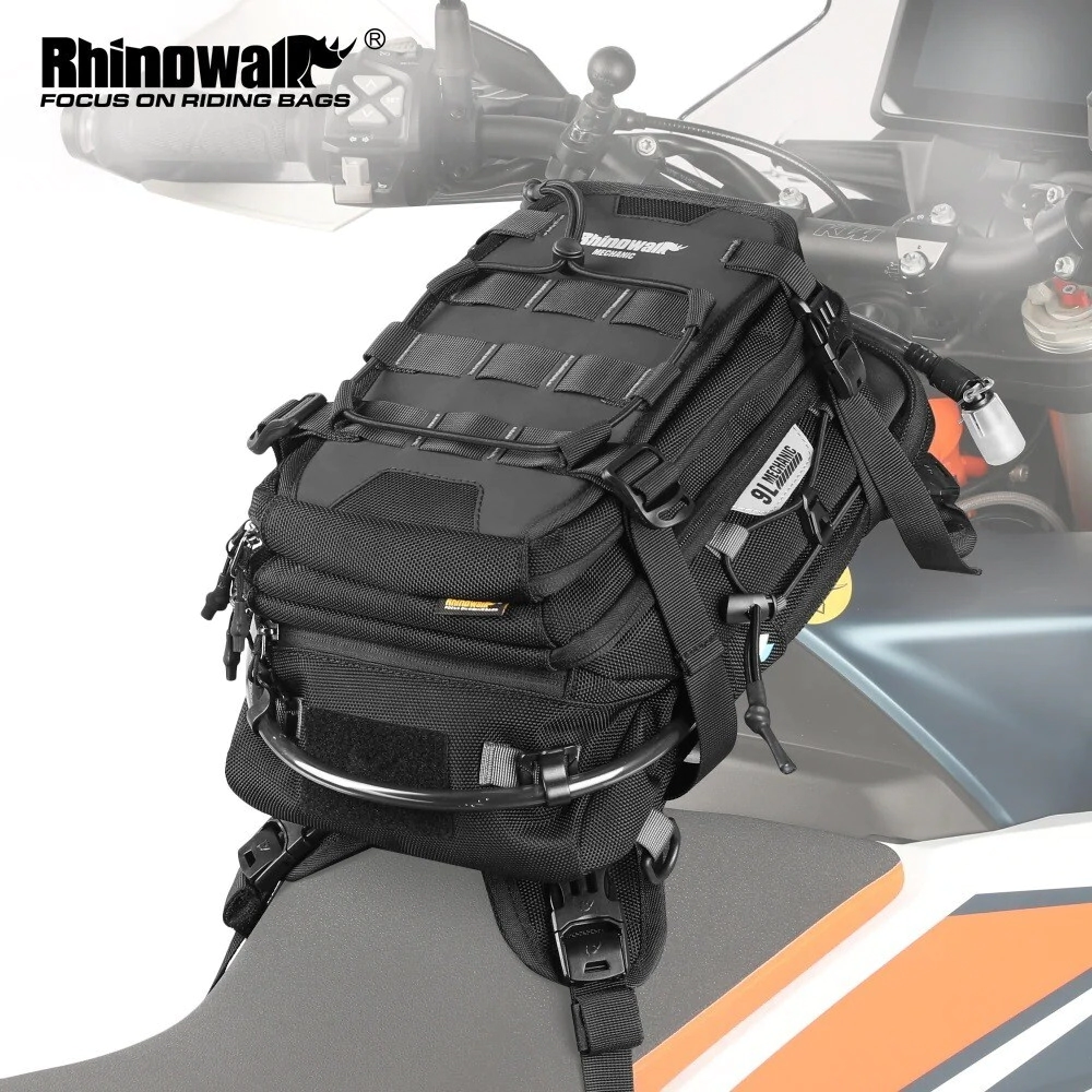 BOLSO TANQUE + BOLSA HIDRATACION IMPERMEABLE 9L BLACK RHINOWALK
