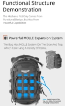 BOLSO TANQUE + BOLSA HIDRATACION IMPERMEABLE 9L BLACK RHINOWALK