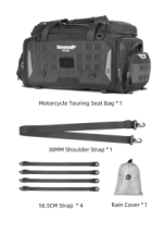 BOLSO TRASERO RIGIDO EXPANSIBLE 50L-70L BLACK RHINOWALK