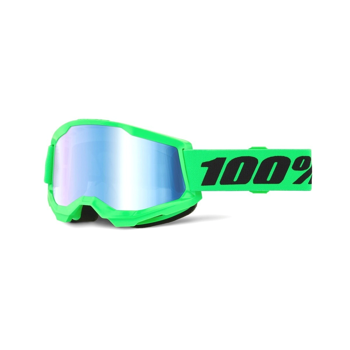 STRATA 2 Goggle Neon Green - Blue Mirror Lens