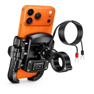 SOPORTE CELULAR FAST CHARGE ANTIVIBRACION USB-C ANTIRROBO KEWIG