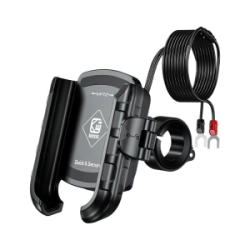 SOPORTE CELULAR FAST CHARGE ANTIVIBRACION USB-C ANTIRROBO KEWIG
