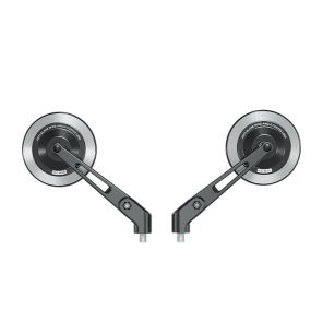 ESPEJOS ROUND MANUBRIO REBATIBLE BLUE ALU 6063 CNC HD ANTI-FOG ANTI-REFLEX HIDR�FOGO UNIVERSAL KEWIG