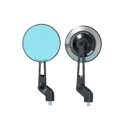 ESPEJOS ROUND MANUBRIO REBATIBLE BLUE ALU 6063 CNC HD ANTI-FOG ANTI-REFLEX HIDR�FOGO UNIVERSAL KEWIG