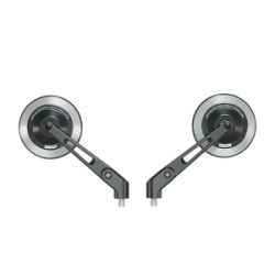 ESPEJOS ROUND MANUBRIO REBATIBLE BLUE ALU 6063 CNC HD ANTI-FOG ANTI-REFLEX HIDR�FOGO UNIVERSAL KEWIG