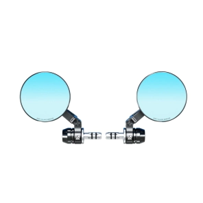 ESPEJOS ROUND PU�OS REBATIBLE BLUE ALU 6063 CNC HD ANTI-FOG ANTI-REFLEX HIDR�FOGO UNIVERSAL KEWIG