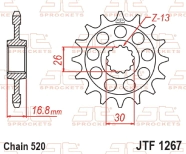 PI�ON JT XL750 TRANSLAP 23/24 CB750 HORNET 23/25 16D HONDA