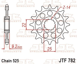 PI�ON JT QJ SRT800/900 BENELLI 752S / LEONCINO 800 16D